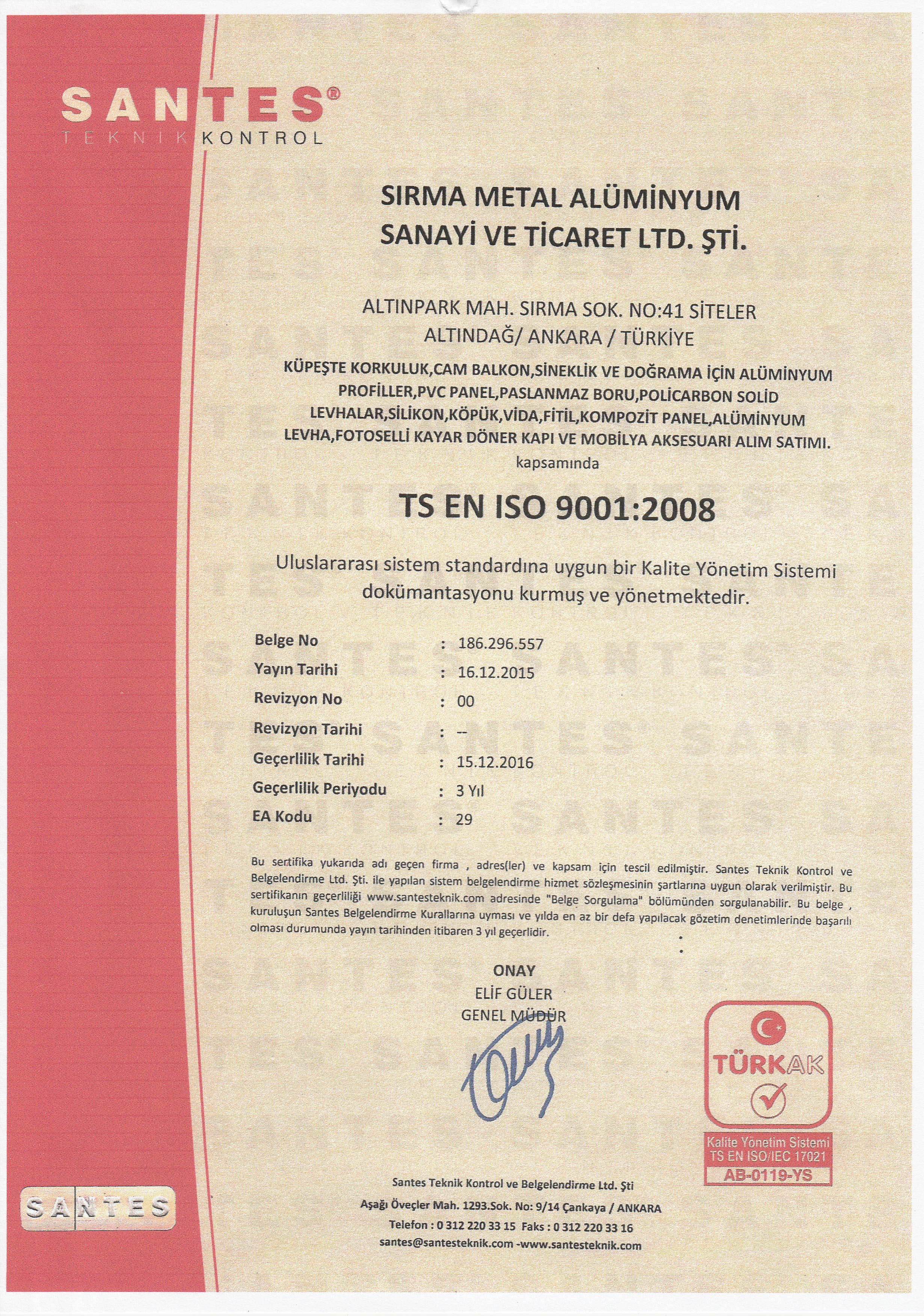 TS EN ISO